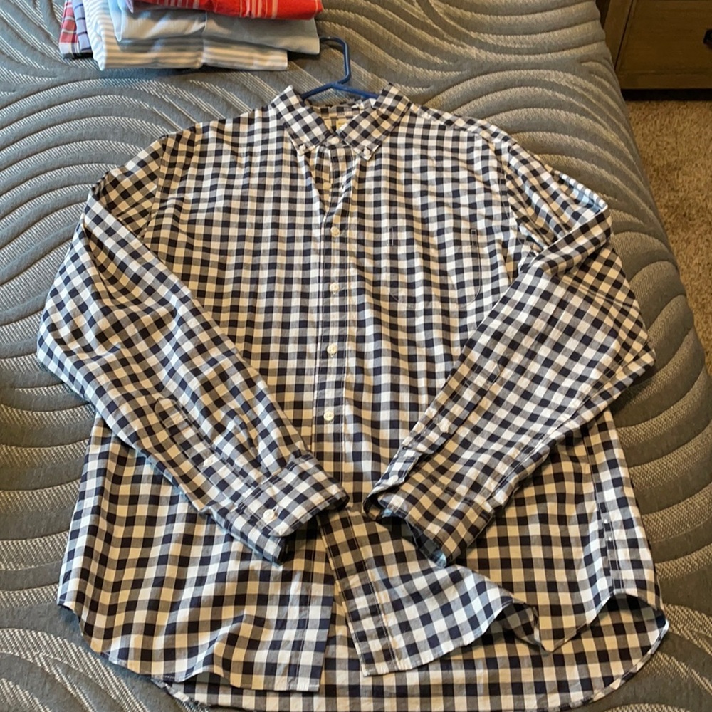 Black and white checkered button up